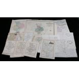 Collection of maps of Huntingdonshire, to include later coloured examples (qty)