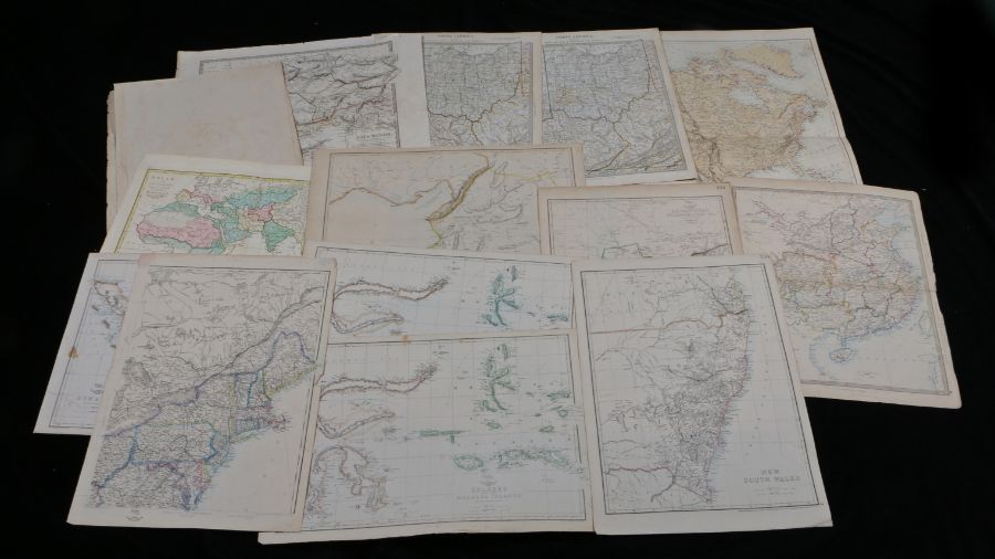 Collection of fourteen world maps, to include The Dispatch Atlas, Java and Sumatra, Afghanistan,