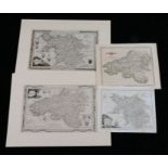 Wales maps- A Modern Map of South Wales, A modern Map of North Wales verso, 27.5cm x 22cm, Cary