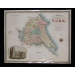 C. Greenwood, coloured map engraving, "Map of the East Riding of the County of York from an actual