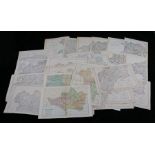 Collection of British county maps, to include The Dispatch Atlas, two sets of Wales in four