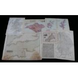 J & C Walker coloured map, Scotland, county maps to include Cornwall, Isle of Wight, Shetland and