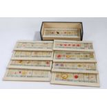 Collection of 77 pathology interest microscope slides, to include slides labelled liver, kidney,