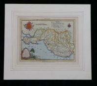 T. Kitchin, original coloured map engraving, "an accurate map of the county of Glamorgan drawn