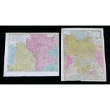 R.W. Seale, coloured map engravings, Hanover and Germany 31.5cm x 39cm and 39cm x 31.5cm (2)