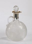 Victorian silver mounted claret jug, London 1861, maker Robert Hennell, the prismatic stopper