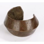 Nigerian bronze bangle, with incised decorations, 8.5cm wide