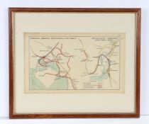 Coloured map engraving, Aberavon, Margam, Pont-Y-Rhyll & Port Talbot, Briton Ferry, Cardonnel, Court