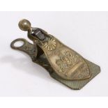 19th Century Merry Phipson & Parkers Letter Clip, cast "REG OCTR 3 1843 no. 24", with royal crest,