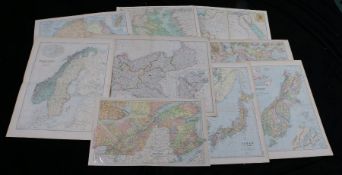 Collection of Bacon's, Bartholomew and other world maps, to include Africa, Mediterranean, New