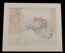 Coloured map engraving "LOCAL GOVERNMENT BOUNDARIES COMMISSION, DIAGRAM of the ALTERATIONS