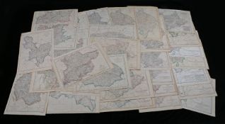 Collection of The Dispatch Atlas county maps, to include Northamptonshire, Hampshire, Norfolk,