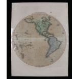 Neele for Thomson's new general atlas 1815, coloured map "Western Hemisphere No.5", 53.5cm x 70cm