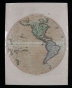 Neele for Thomson's new general atlas 1815, coloured map "Western Hemisphere No.5", 53.5cm x 70cm