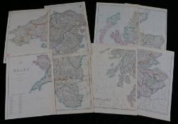 Edward Weller, coloured map, Scotland, formed from four sheets, Wales, formed from four sheets (2)