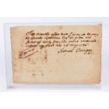 18th Century promissory note, "Six months after date I promise to pay James Robothion Esq.r or order