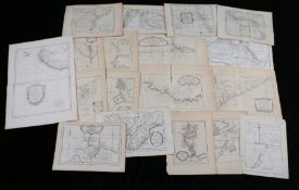 Collection of French engraved maps, to include "Carte de la Guinee", "Carte du Detroit de Waeigats