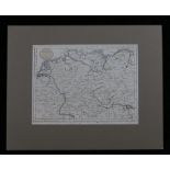 C. Paas, coloured map engraving, "Germany divided into its's circles", mounted, the map 30cm x 22.