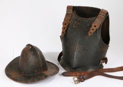 English Civil War style helmet and two-piece chest armour (3)