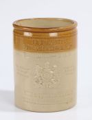 19th century stoneware jar, embossed "C&E PAINTER PURVEYORS TO H.R.H.s THE PRINCE OF WALES