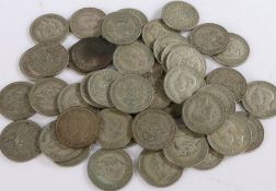 George VI,  a collection of Two Shilling coins, 1945 x 45, (45)