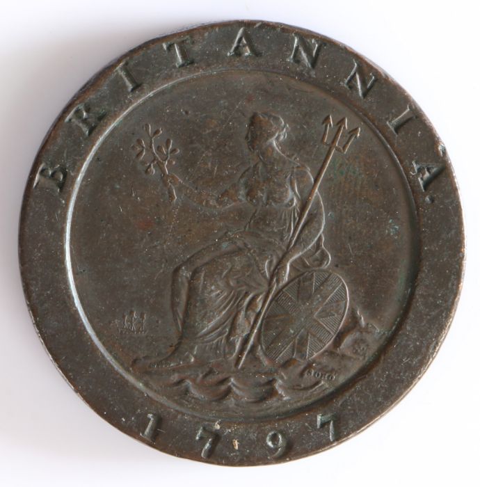 George III "Cartwheel" two Pence, 1797 - Image 2 of 2