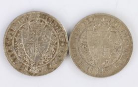 Victoria, four Half crowns, 1897 x 2, (2)