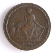 British Token, copper halfpenny, 1794, Dublin, CAMAC KYAN & CAMAC HALFPENNY, with central monogram