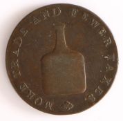 British Token, copper halfpenny, Norwich, PROSPERITY TO OLD ENGLAND, with central depiction of