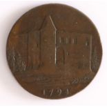 British Token, copper halfpenny, 1794, Colchester, SUCCESS TO THE BAY TRADE, with central