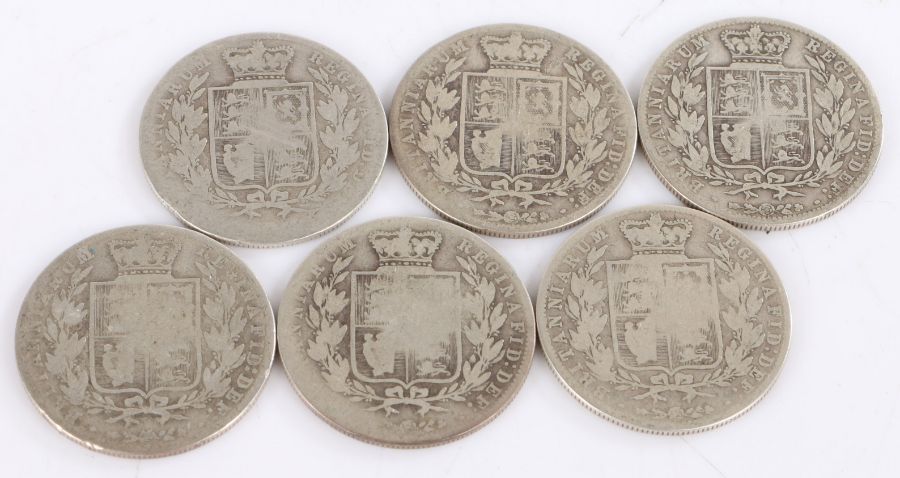 Victoria, a collection of pre 1947 Half Crowns, 1878 x 6, (6)