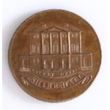 British Token, copper halfpenny, Chelmsford, SHIRE HALL, with central depiction of the shire hall,