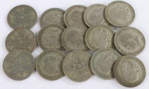 George V, a collection of pre 1947 Florins, 1921 x 15, (15)
