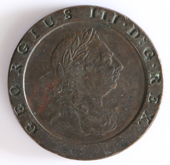 George III "Cartwheel" two Pence, 1797