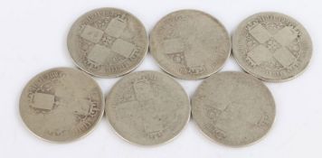 Victoria, a collection of Gothic Florin coins, (6)