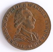 British Token, copper halfpenny, 1794, CINQUE PORTS TOKEN PAYABLE AT DOVER with shield of arms,