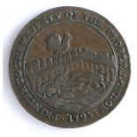 British Token, halfpenny, 1795, London, D.I. EATON THREE TIMES ACQUITTED OF SEDITION, with profile