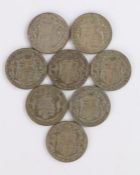 George V, a collection of Half Crowns coins, 1925 x 1, 1926 x 5 and 1927 x 2, (8)