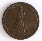British Token, copper halfpenny, 1811, Norwich, NORWICH MDCCCXI, with city crest, the reverse