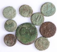 Collection of Roman coins, (9)