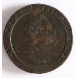 George III "Cartwheel" Two Pence coin, 1797