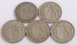 George V, a collection of pre 1947 Half Crowns, 1915 x 5, (5)