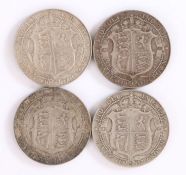 Edward VII, Four Half Crowns, 1907 x 4, (4)