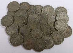 George V, a collection of pre 1947 Half Crown coins, 1920 x 28, (28)