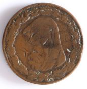 British Token, copper penny, 1787, Anglesey, WE PROMISE TO PAY THE BEARER ONE PENNY, with initials