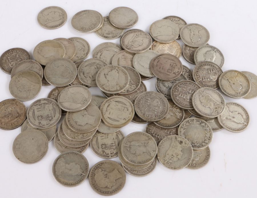 Victoria, a collection of Six Pence coins, (70)