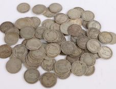 Victoria, a collection of Six Pence coins, (70)