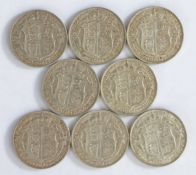 George V, a collection of pre 1947 Half Crowns, 1915 x 8, (8)