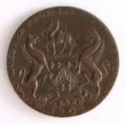 British Token, copper halfpenny, 1793, Manchester, MANCHESTER PROMISSORY HALFPENNY 1793, with
