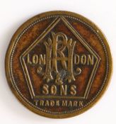 British Token, copper four shillings, R Hovendon & Sons, RH & SONS LONDON TRADE MARK, the reverse No